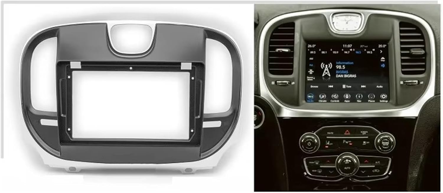 car radio fascia 9 inch for chrysler 300 (lx) 2011 2023 car fascia radio panel dash kit install facia console bezel plate gps trim adapter cover car radio fascia 9 inch for chrysler 300 (lx) 2011 2023 car fascia radio panel dash kit install facia console bezel plate gps trim adapter cover
