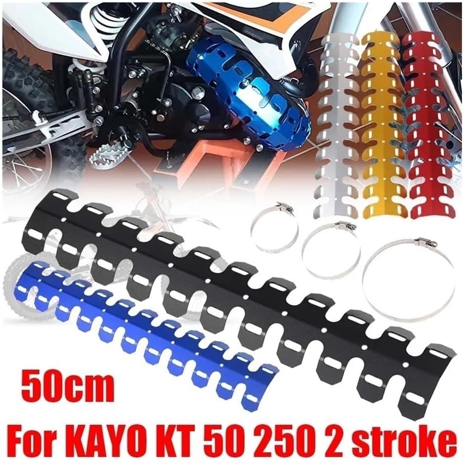 motorcycle exhaust heat shield muffler pipe shield protector cover for kayo kt50 kt250 kt 250 50 2 stroke accessories heat shield wraps motorcycle exhaust heat shield muffler pipe shield protector cover for kayo kt50 kt250 kt 250 50 2 stroke accessories heat shield wraps